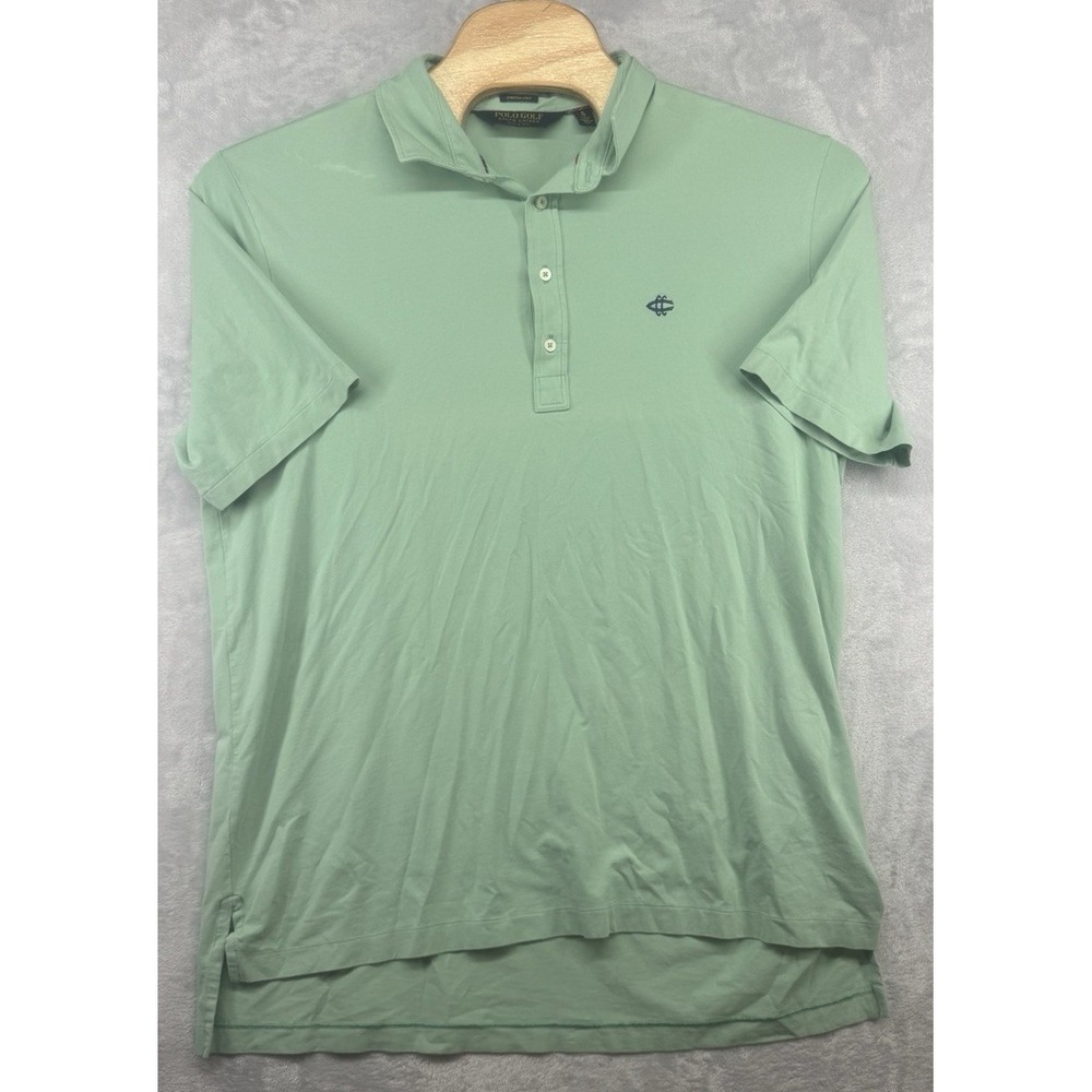Polo Golf Ralph Lauren Stretch Lisle Polo Shirt Green Charlotte CC Men's Size XL